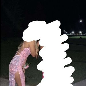 pink prom dress once worn once